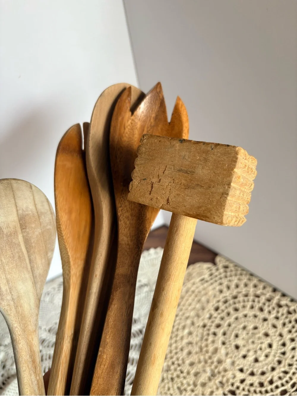 Vintage wooden cooking